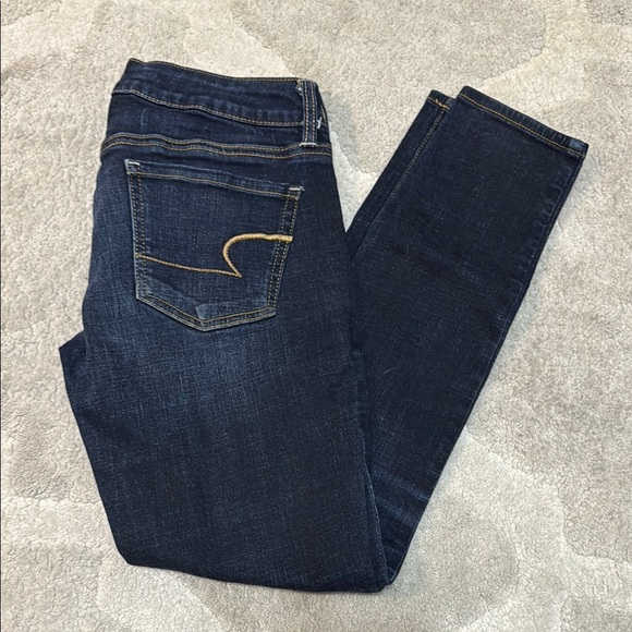 American Eagle Outfitters Blue Skinny Jeans Sleek Fit - Picture 1 of 3